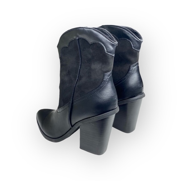 new Dolce Vita ⌘ Nichole Western Chunky Heel Sleek Cowboy Boot ⌘ Black ⌘ 6.5M - Picture 8 of 16